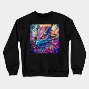 Wings of Wonder: Discover the Fantastic Creature, a Mythical Bird of Vibrant Colors and Astonishing Splendor Crewneck Sweatshirt